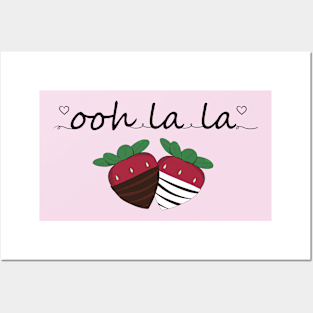 Ooh la la! Chocolate Covered Strawberries Posters and Art